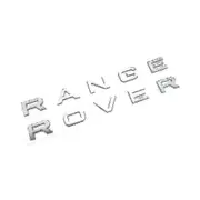 Chrome Silver Range Rover Front Grill Bonnet Badge Emblem Bonnet And Back Boot Lettering Badge (pack Of 2)