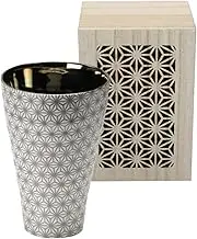 J-Kitchens Select Shochu Glasses, Pair Tumblers, Silver, Japanese Taste, Wooden Box, 11.8 fl oz (350 ml), Microwave Safe, Made in Japan