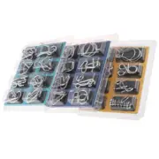 8pcs/Set Materials Metal Puzzle Wire IQ Mind Brain Teaser Puzzles Reliever T. CR