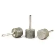 5* 6-30mm Diamond Coated Grinding Head Cylinder Burr Bit for Dremel Rotary Tool