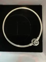 Pandora ‘Moments’ Sterling Silver Encircled Clasp Bangle