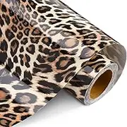 Halloween Leopard Patterned Heat Transfer Vinyl Iron on HTV Vinyl Animal Print for T-Shirt Hats Decoration DIY Craft Projects