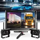 Digital Wireless 5" Dual Screen Monitor 2x IR Reversing Cameras For Caravan Rvs