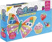 Foil Art, Kids Craft Kit, Art Painting Kit, Peel and Press Art, Peel and Press Aluminum Foil Art Painting Kit Kids Craft Kit with Colored Aluminum Foil and Eva Board for Children