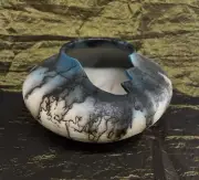 BEAUTIFUL Contemporary Artist Rob Drexel Raku Fired POTTERY Vase ~New Old Stock~