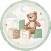 Teddy Bear Dreams Baby Shower Large Paper Plates (Pack of 8)
