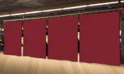Lot of (4) Economy Burgundy Curtain Panel/Partition 10 H x 4½ W, Non-FR