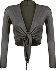 GLOMY Bolero aus Chiffon, langärmlig, für Damen, Mehrfarbig