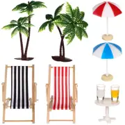1 Set Decorative Mini Beach Set Beach Micro Landscape Miniature Set Fairy Garden