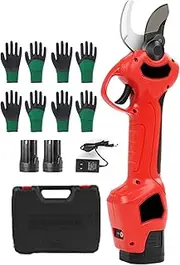 qwmvhfg， Electric Pruning Shears with 2 x 16.8V Battery, Portable Garden Pruner Battery Powered Secateurs for Gardening and Tree Pruning