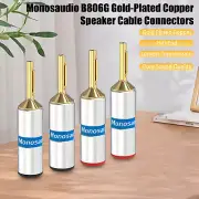 4N Pure Copper Banana Connector Audio Gold Rhodium Plated Speaker Banana Plugs