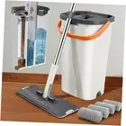 Flat Mop and Bucket with Wringer Set, Separate Dirty Water 51” Mop with 4 Pads