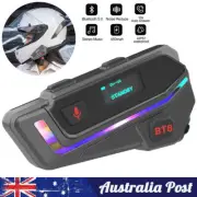 Motorcycle Helmet Headset Intercom Motorbike Hands-Free Bluetooth 5.1 Headphone