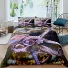 Tentacles Bedding Set King Size for Kids Boys Girls Ocean Life Print Comforter