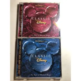 絕版 CD迪士尼閃耀60年 Disney Classic Volume I &Volume II兩款合售