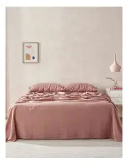 [Natural Home] European Flax Linen Sheet Set in Rose Gold