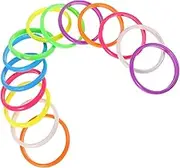 Baluue 14pcs Colorful Plastic Retro Bangles for Women Jelly Colored Bracelets for Rave Festivals and Parties Decoration Style