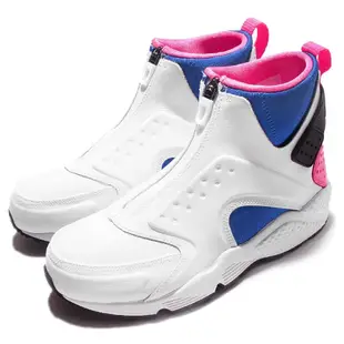 =CodE= NIKE W AIR HUARACHE RUN MID PRM 武士慢跑鞋(白藍粉紅)807313-100