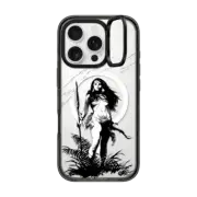 iPhone 16 Pro Impact Ring Stand Case MagSafe Compatible Pellucidar by Frazetta Girls