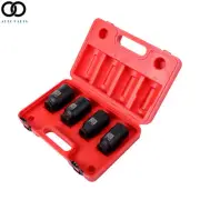 4pc 12 POINT 1/2" Dr Deep Spindle Axle Nut Socket Set METRIC 30mm 32mm 34mm 36mm