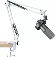 White Boom Arm for Fifine K688 Mic Boom Arm Compatible with Fifine Microphone
