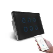 Zigbee 6 Gang Light Switch (Black)
