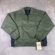 Dockers 1/2 Zip Men's XL Golf Tour Pullover Windbreaker Jacket Lined Green NEW