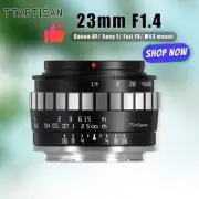 TTArtisan 23mm F1.4 APS-C MF Lens for Sony E-mount Fuji Canon Nikon M4/3 Camera