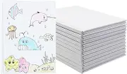 zmybcpack 12 Pack White Hardcover Blank Book 6x8 inch, Hardcover Blank book for Students to Write Stories, Hardcover Sketchbooks Journal（White，22 Sheets/ 44 Pages Each）