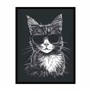 Cat Framed Print Fine Art Poster Print
