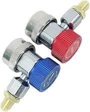 GETAJGHSD Portable Ac Coupler Full Copper Connectors for Car A/c Refrigerant R134a Quick Add Connector