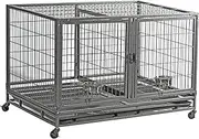 Flyline Collapsible Dog Crate Transporter Travel Cage with Divider
