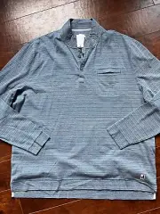 Jonnie-O Long Sleeve 1/4 Button Down Wake 100% Cotton Shirt NWT XXL $148