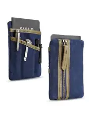 SP4 EDC Pouch, Waxed Canvas Compact EDC Pocket Organizer, Zippered Pocket Pou...
