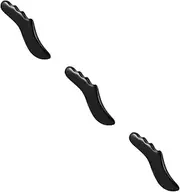 Ipetboom 3pcs Jade Scraping Knife Muscle Massage Large Plate Stone Meridian Pure Body for Board Jade Scraping Tool Natural Jade Black