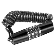 Portable Mini Bicycle Lock Security 4 Digit Resettable Combination Coiling Cable Lock - Black