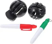 UPKOCH 1 Set Golf Ball Marking Type Alignment Marker with Dual Sided Liner Includes Markers Pens for for Practice Golf Sessions