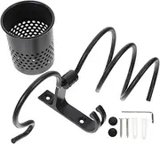 Baluue Hair Dryer Holder Wall-mounted Hair Dryer Rack Storage Cylindrical Cup Organizer