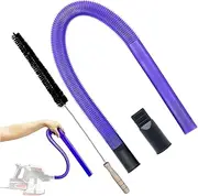 For Shop vac using 1-1/4 inch (32mm) vacuum accessories & attachment + 1 3/8 inch (35mm) to 32mm Adapter -Dryer Vent Cleaner Kit & Refrigerator Condenser Coil Brush- Flexible Crevice Tool Attachments