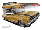 Monaro HK HK MONARO INCA GOLD A1 STRETCHED CANVAS (HC70D)