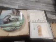 "The Otter" painted by Kevin Daniel for The Edwin M Knowles China Co Plate 1988