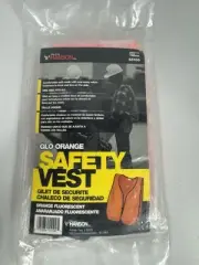 C.H. Hanson Safety Vest 55100 Fluorescent Orange Mesh Hi-Vis USA Made New