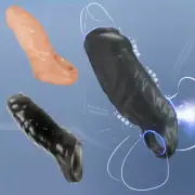 Penis Extender Enlarger 4 Style Ring Reusable Condom Delay Ejaculation for Men