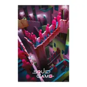 Squid Game Crazy Stairs Poster Home/Room Wall Decorative Display 91x61cm
