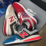 大罐體育👟 NEW BALANCE 247 男女 慢跑鞋 襪套 紅 米白 藍 休閒鞋 復古