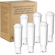 Mutital 6 Pack Coffee Machine Water Filter, Replacement for Melitta Water Filter, F088 Krups Water Filter, Nivona Café Romatica, Compatible with Krups EA829S, Jura, Melitta Pro Aqua Barista TS and
