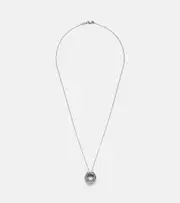 [Ileana Makri] Ileana Makri Nut Pendant sterling silver and white gold necklace with black diamonds One Size silver