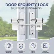 Double Door Combination Lock Metal 3-Digit Door Security Code Lock Double gutQD