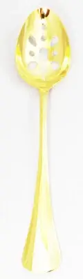 GOLDEN SYMMETRY by International Pierced Table Spoon 8.75" NEW NEVER USED Korea