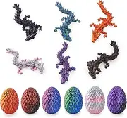 3D Printed Dragon Egg - Dragon Eggs with Dragon Inside, Easter Egg Toy for Boy Girl, Poseable Dragon Imaginative Play, Creative Decorative Gift